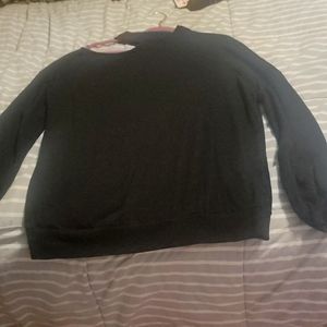 Black cold shoulder sweater